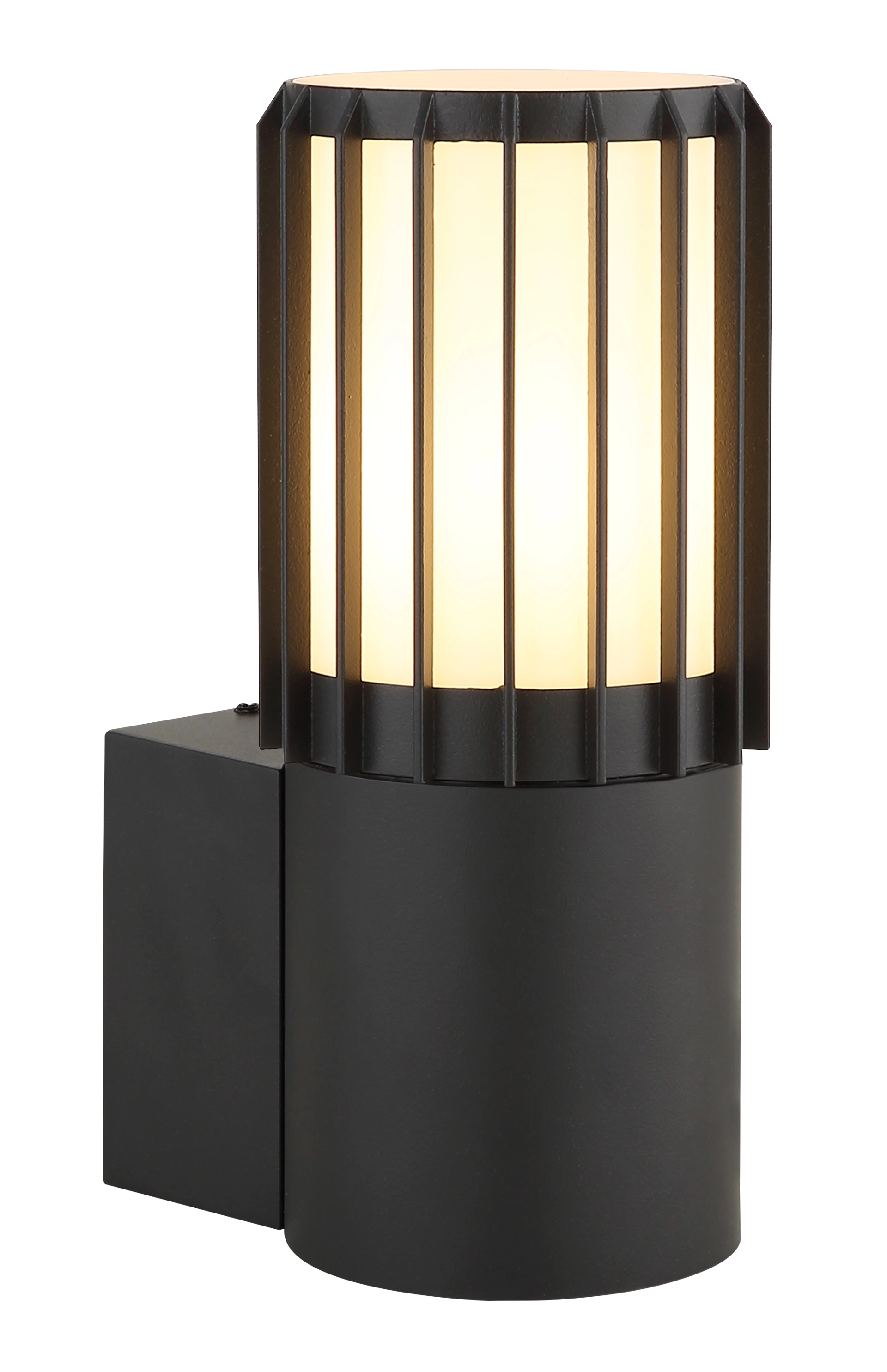 MERVIN Außenleuchte, Aluminium anthrazit matt, Kunststoff-Opalabdeckung, modernes Design