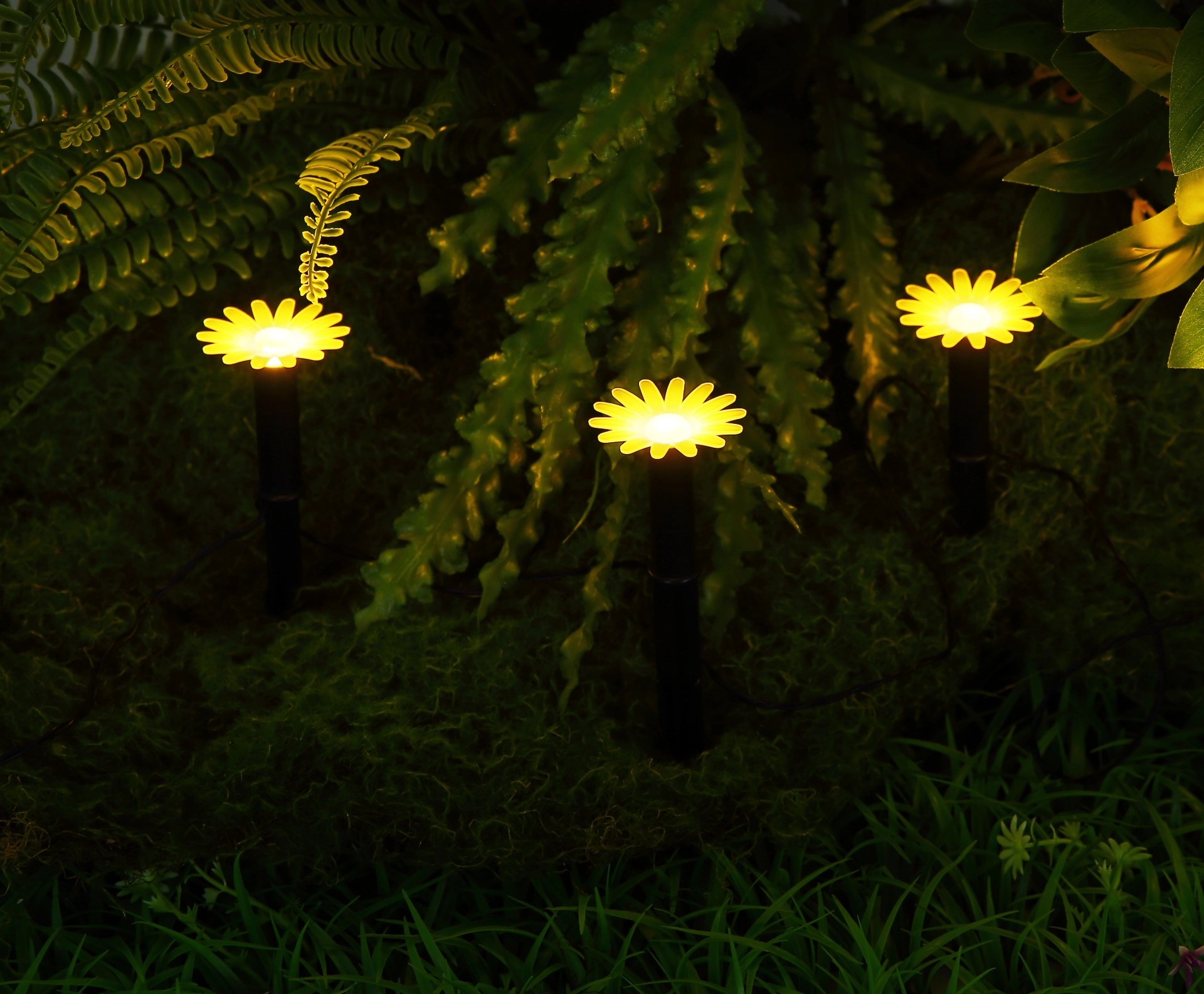 SOLAR-LICHTERKETTE KUNSTSTOFF SCHWARZ, 5XLED