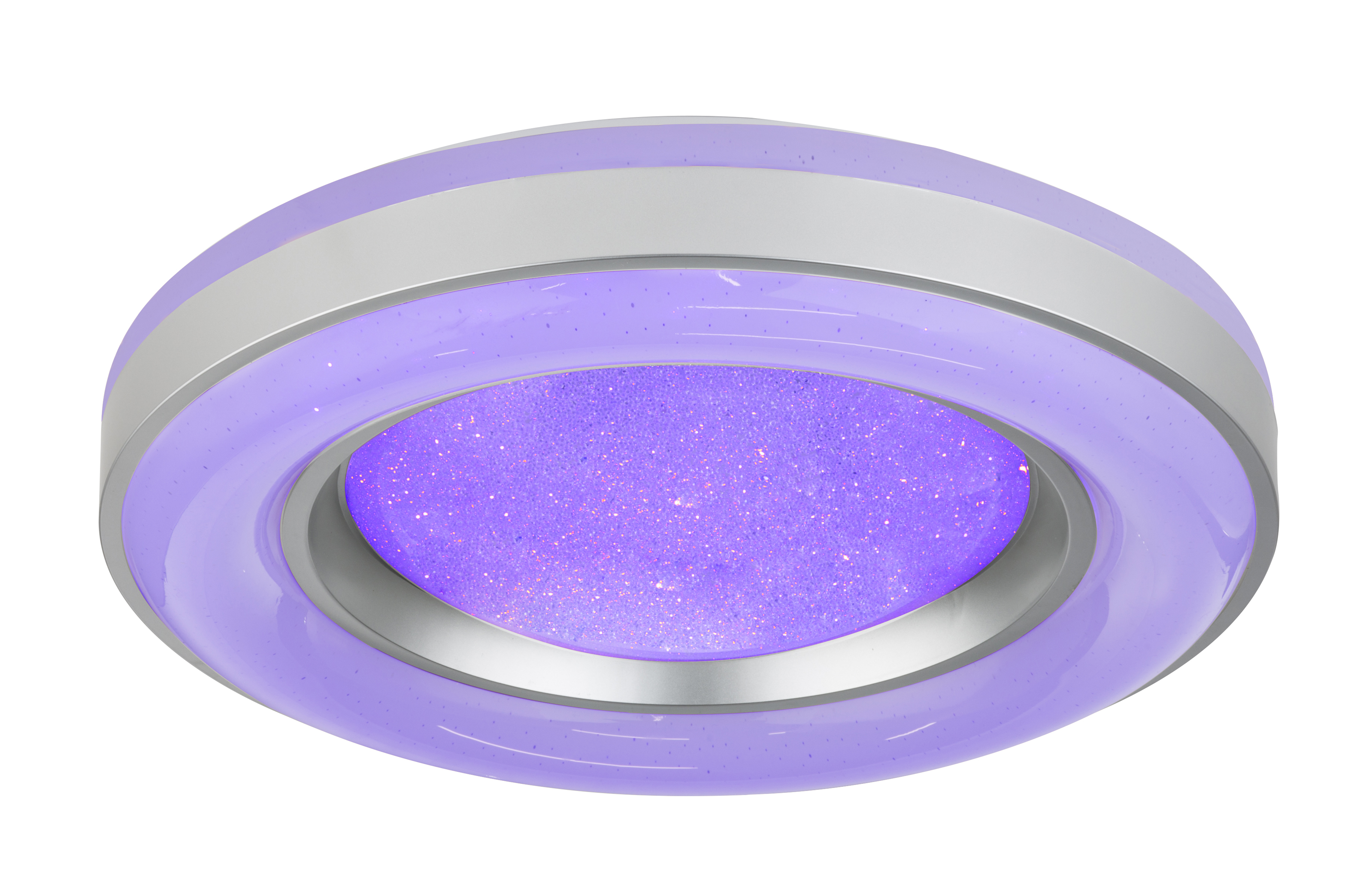 Deckenleuchte - Metall weiß - Acryl opal sparkle - 41741-48RGB