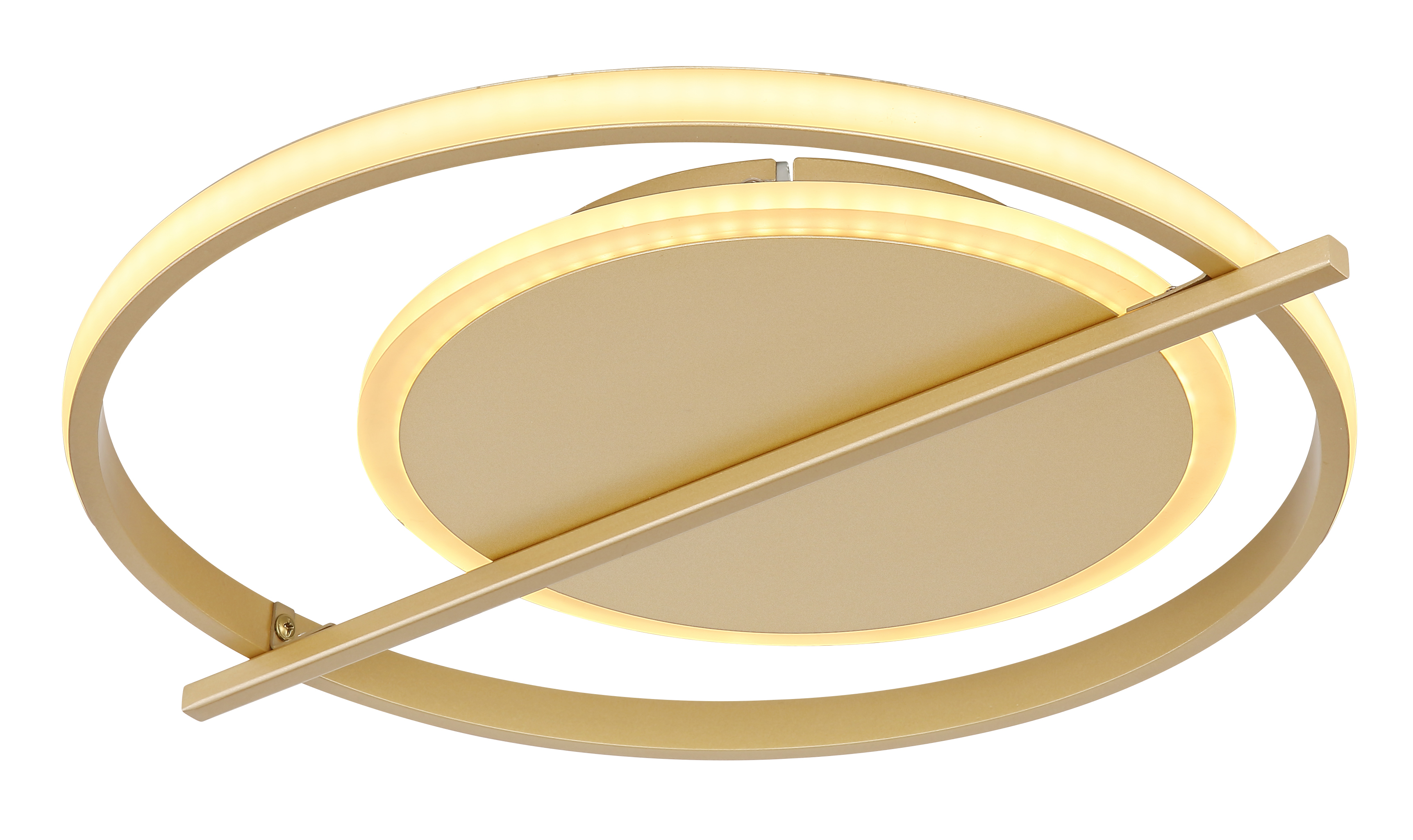 Deckenleuchte - Metall goldfarben - Kunststoff opal - 48553-36R