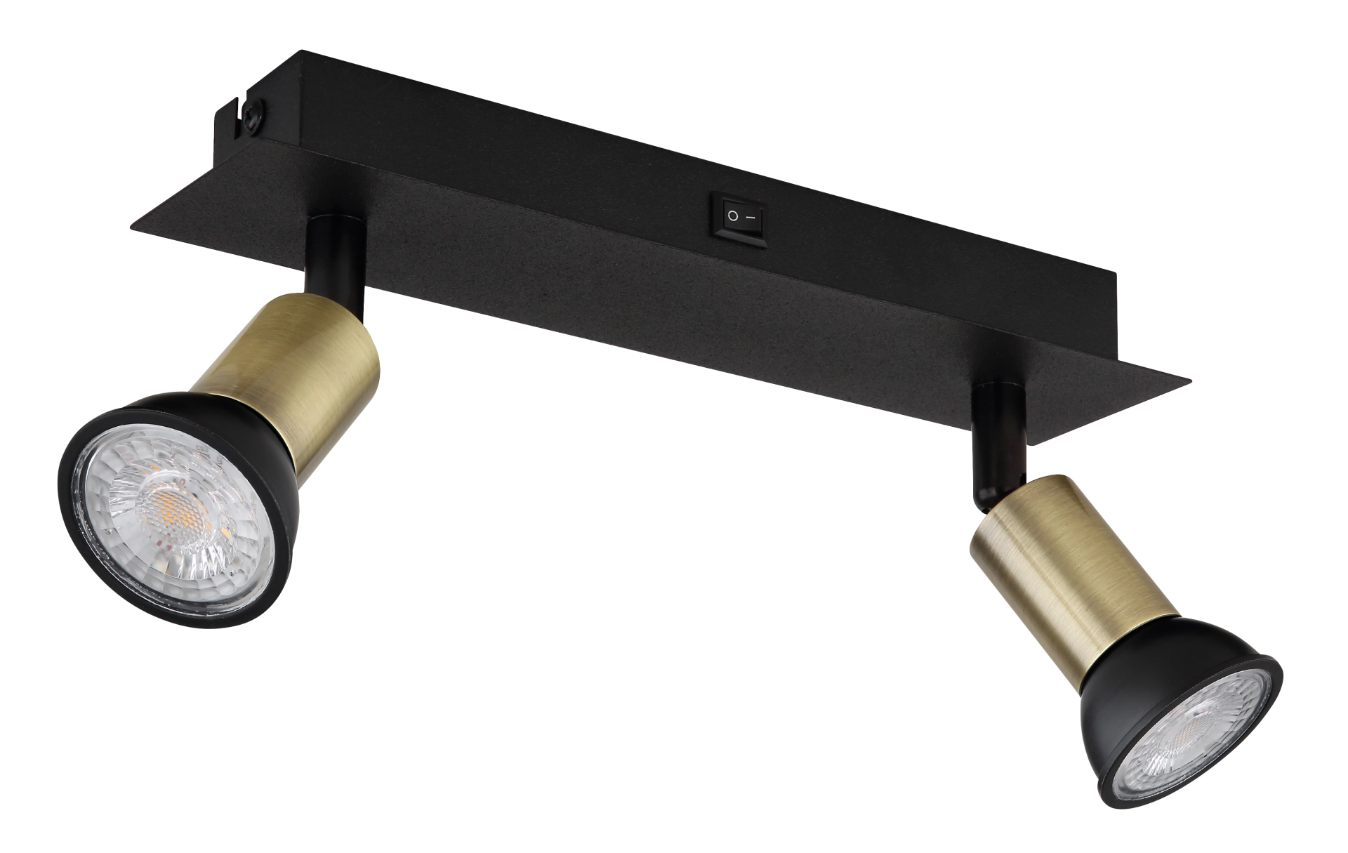Strahler - Metall schwarz matt - Metall goldfarben - 57998-2B