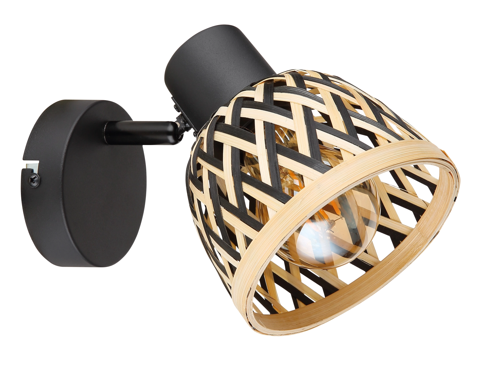 Strahler - Metall schwarz matt - naturfarben - 15767-1 