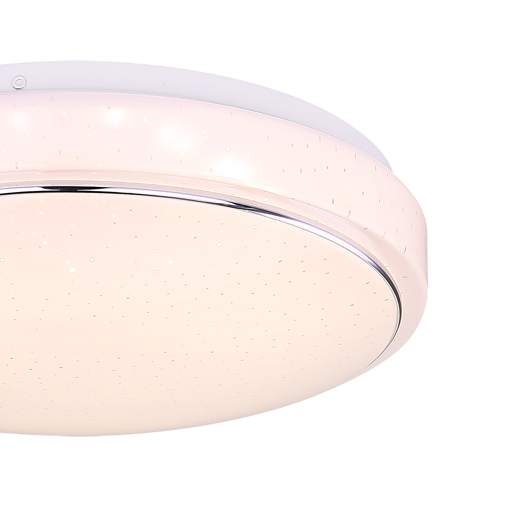 Deckenleuchte - Metall weiß - Kunststoff opal sparkle - 48408-18
