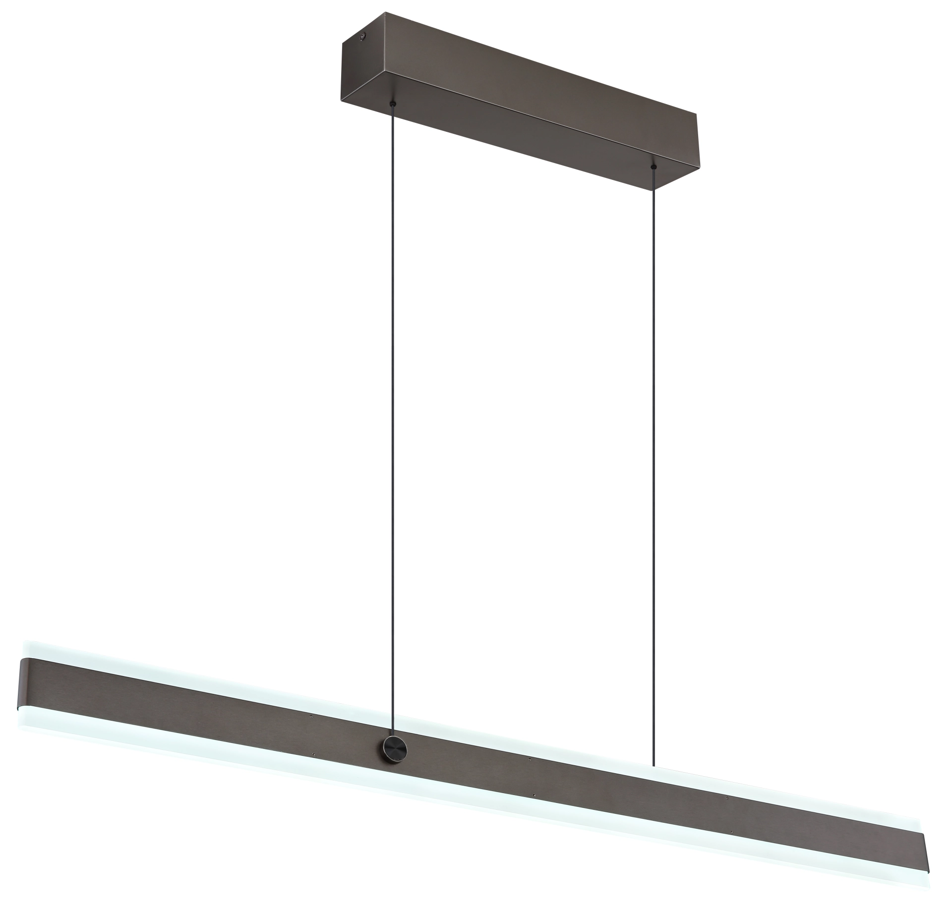 Hängeleuchte - Metall titanfarben gebürstet - Acryl opal - 67161-36