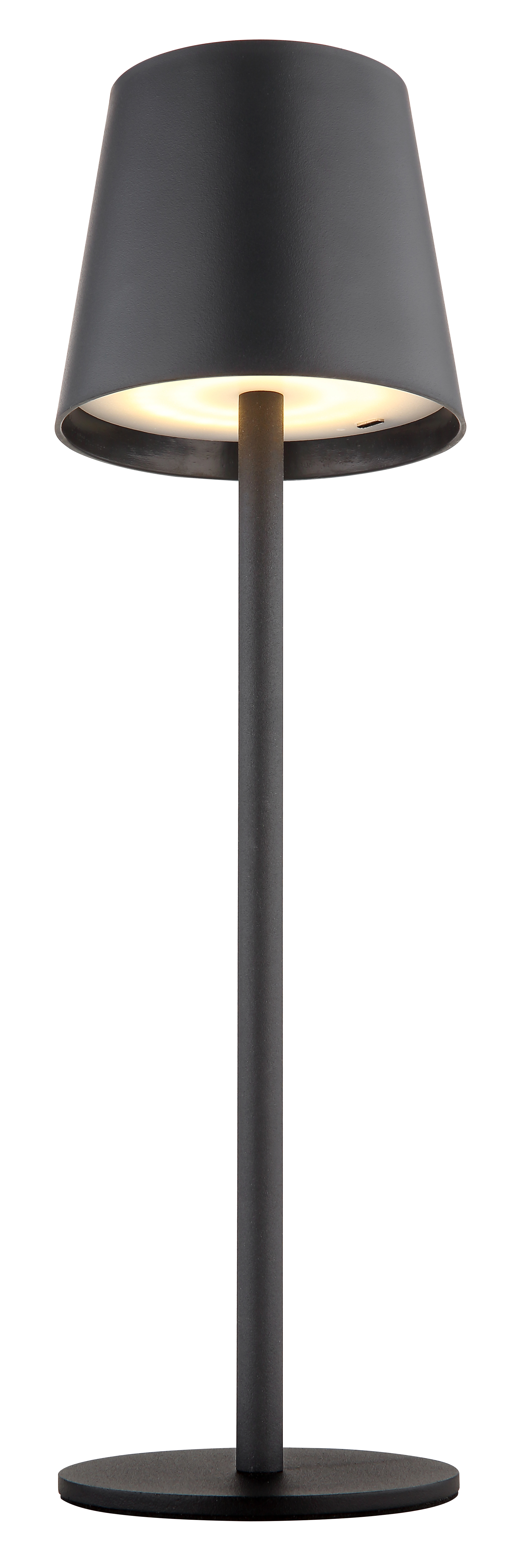 Tischleuchte - Metall schwarz matt - Kunststoff schwarz matt - 58438G