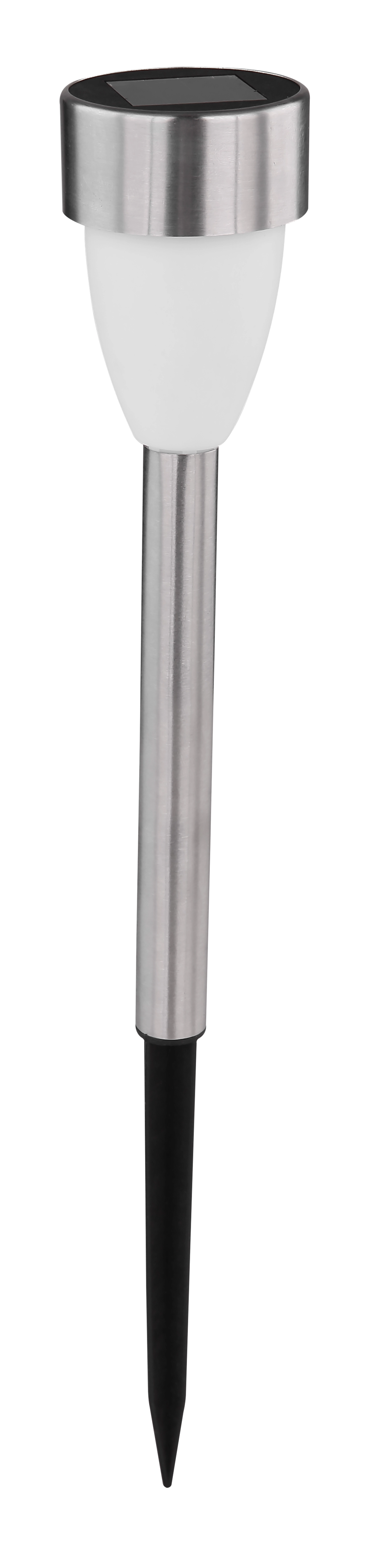 Solarleuchte - Edelstahl - Kunststoff weiß - 33576-3