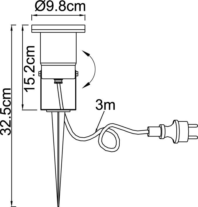 Outdoor Light aluminium die-cast grey matt, 1x GU10 - 32076 