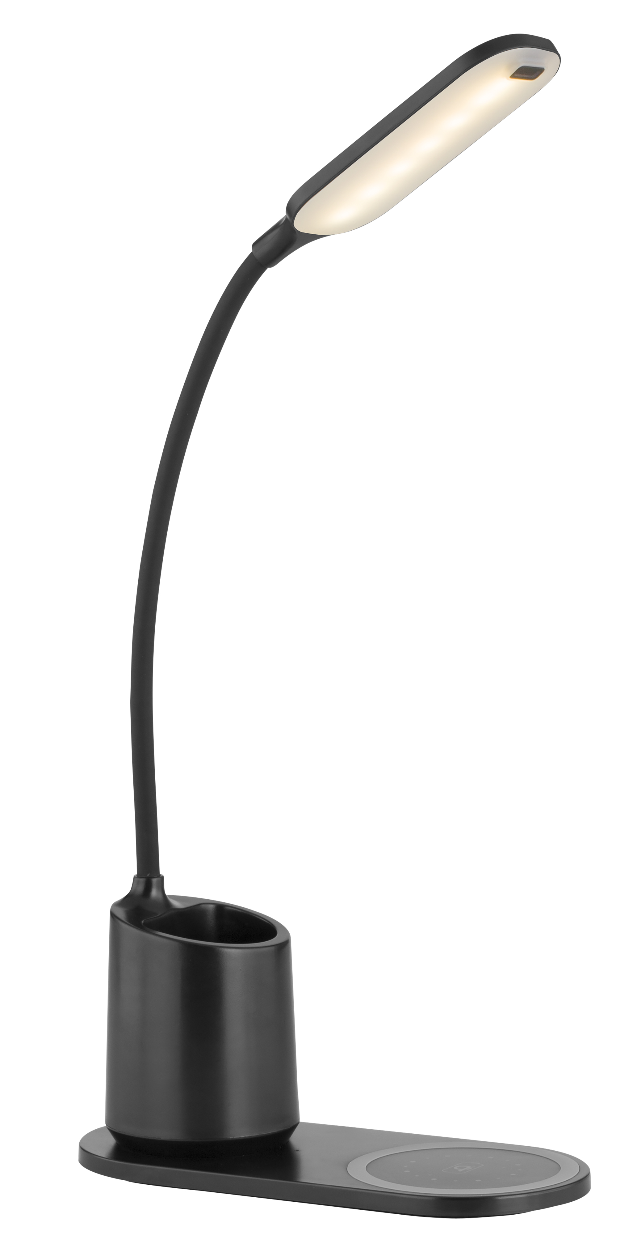 Tischleuchte - Kunststoff schwarz - Kunststoff opal - 58429B
