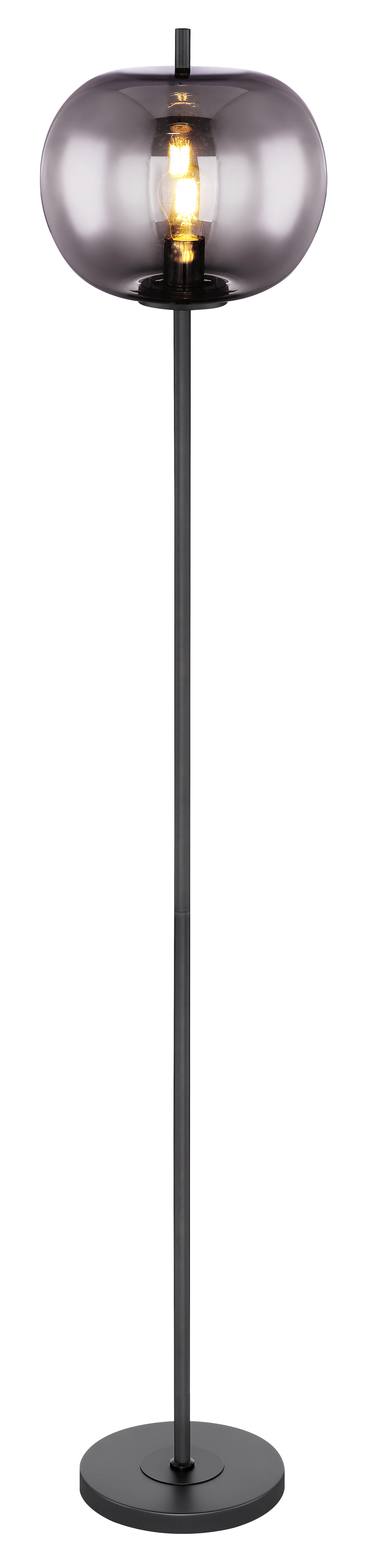 Stehleuchte schwarz - Metall Glas - 15345S -