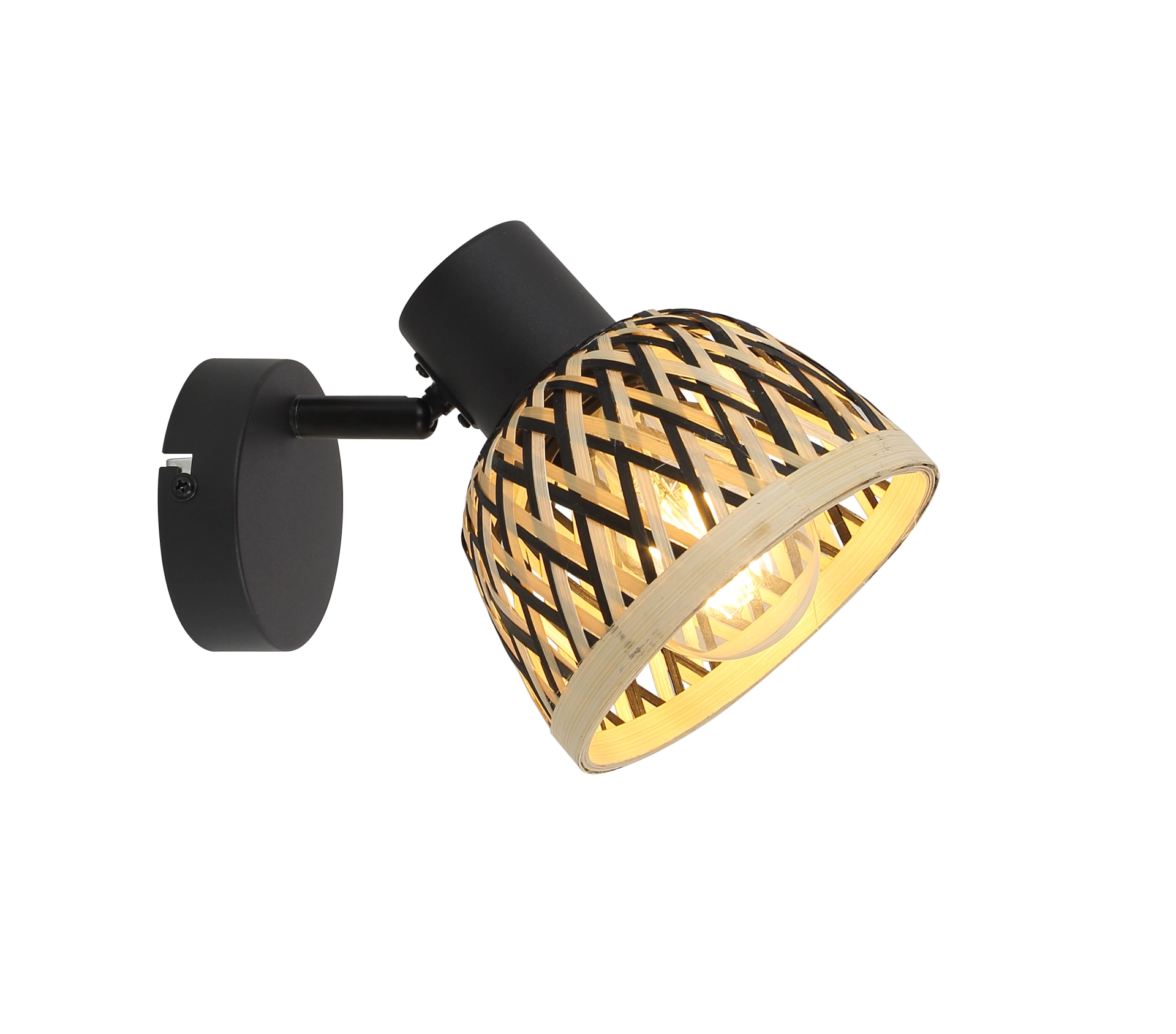 Strahler - Metall schwarz matt - naturfarben - 15767-1 