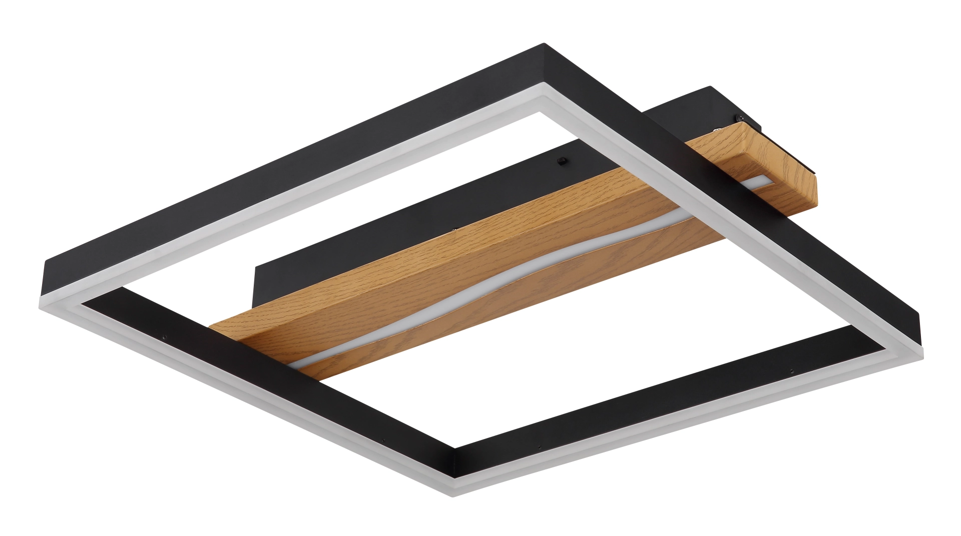 Deckenleuchte - Metall schwarz matt - Acryl opal - 67281-24