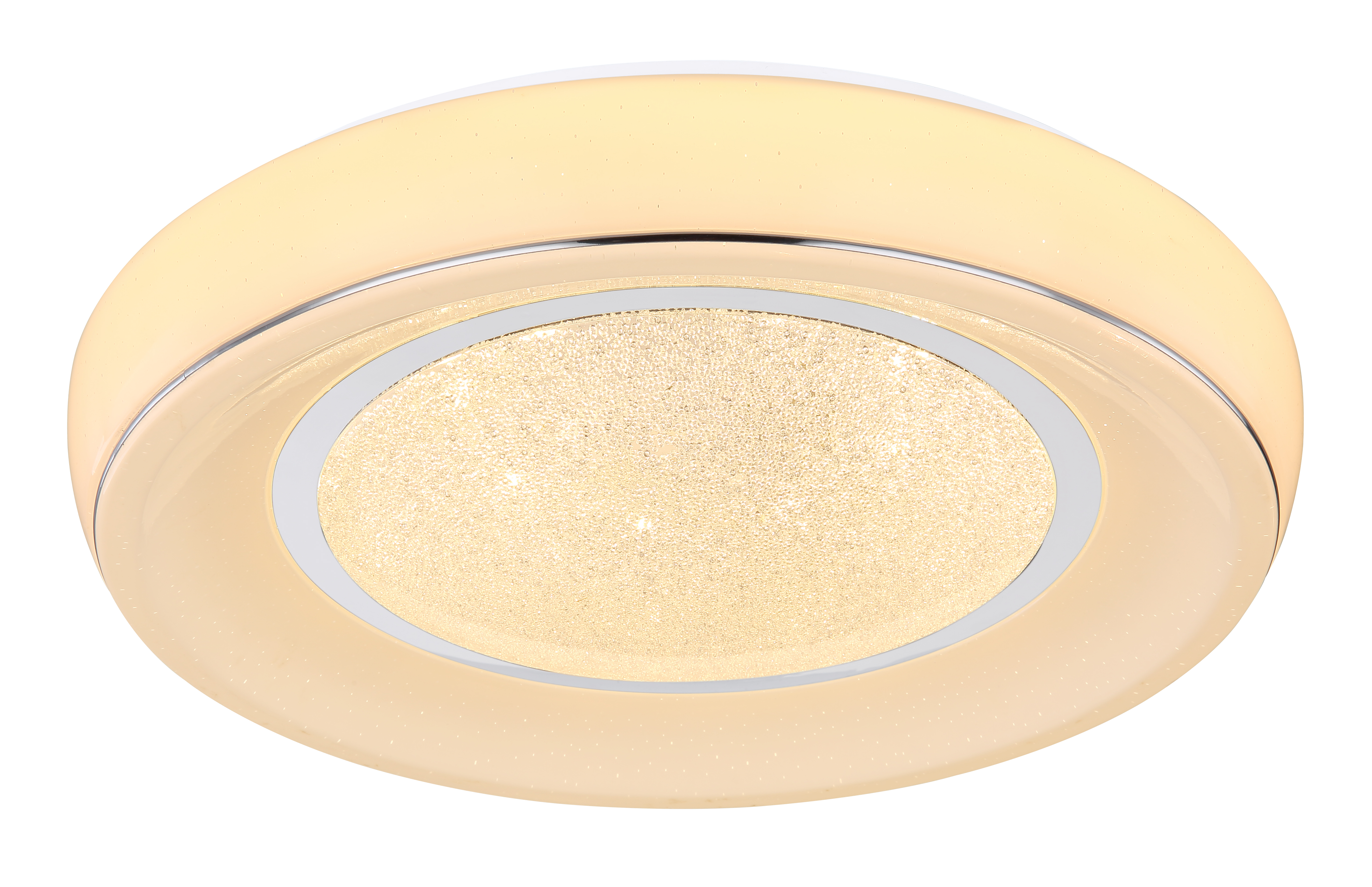 Deckenleuchte - Metall weiß - Kunststoff opal sparkle - 483110-24