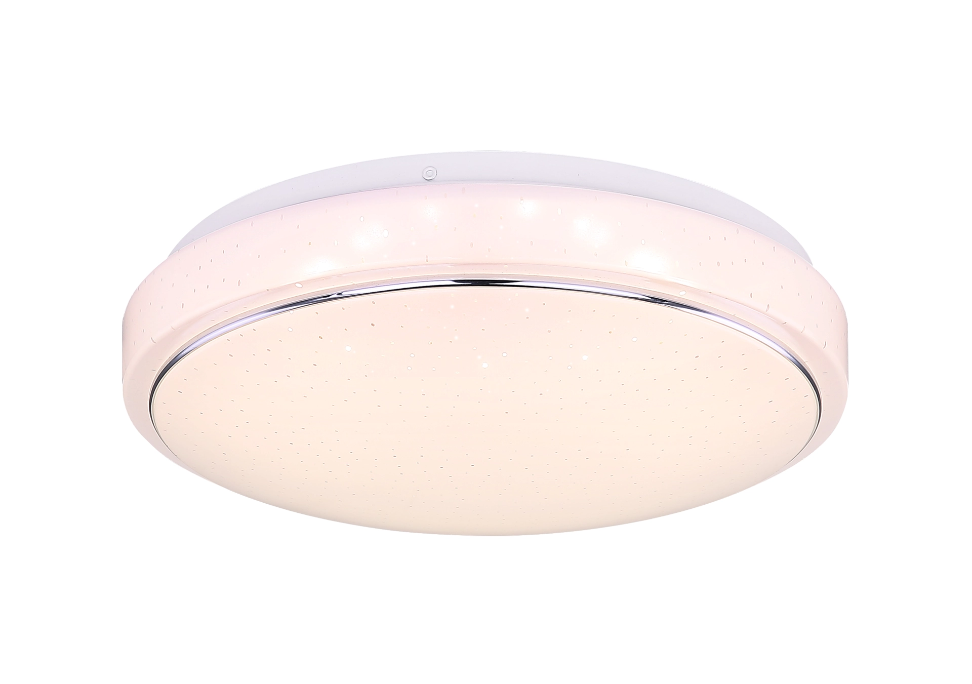 Deckenleuchte - Metall weiß - Kunststoff opal sparkle - 48408-18