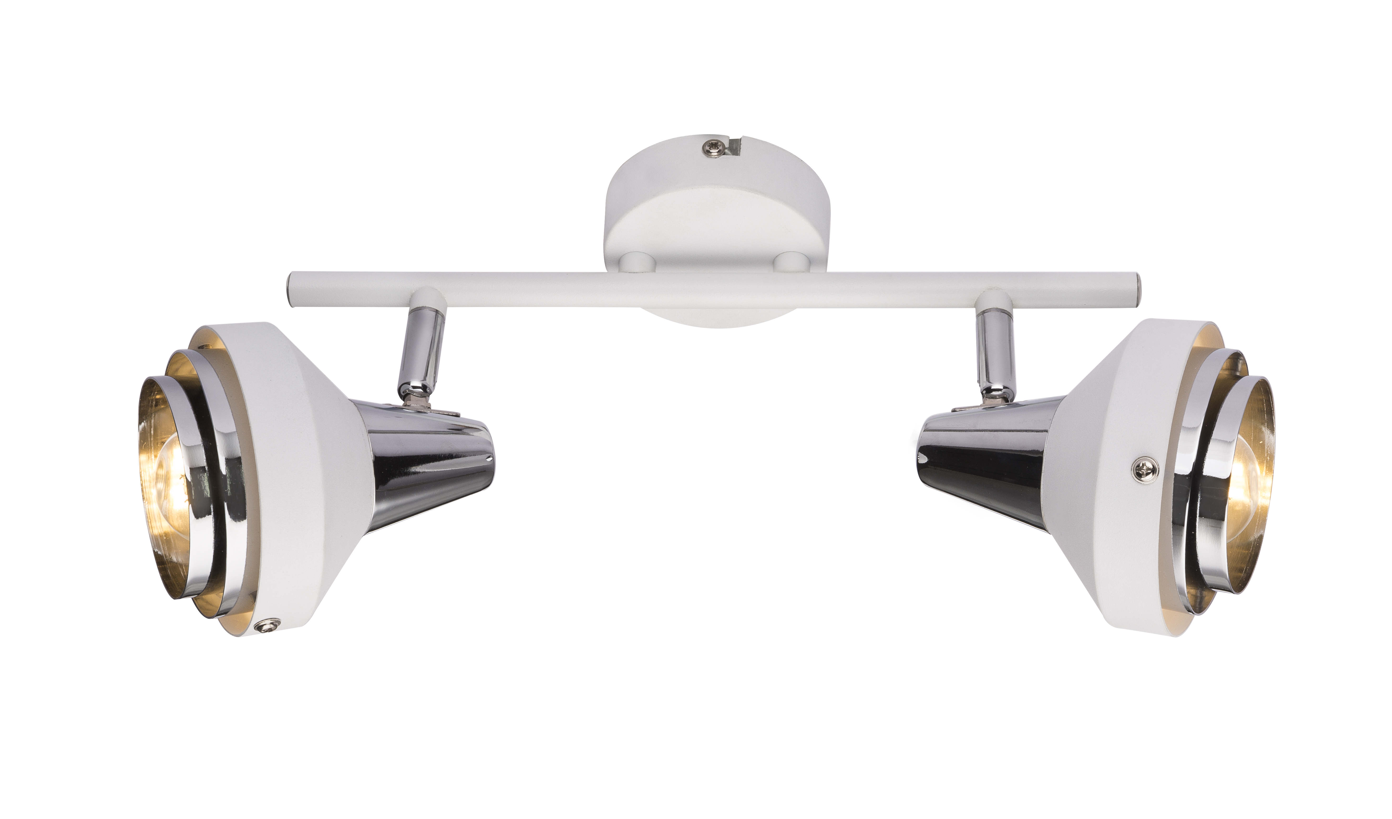 Endon Amalfi ceiling spotlight bar 2x 50W Chrome effect plate 