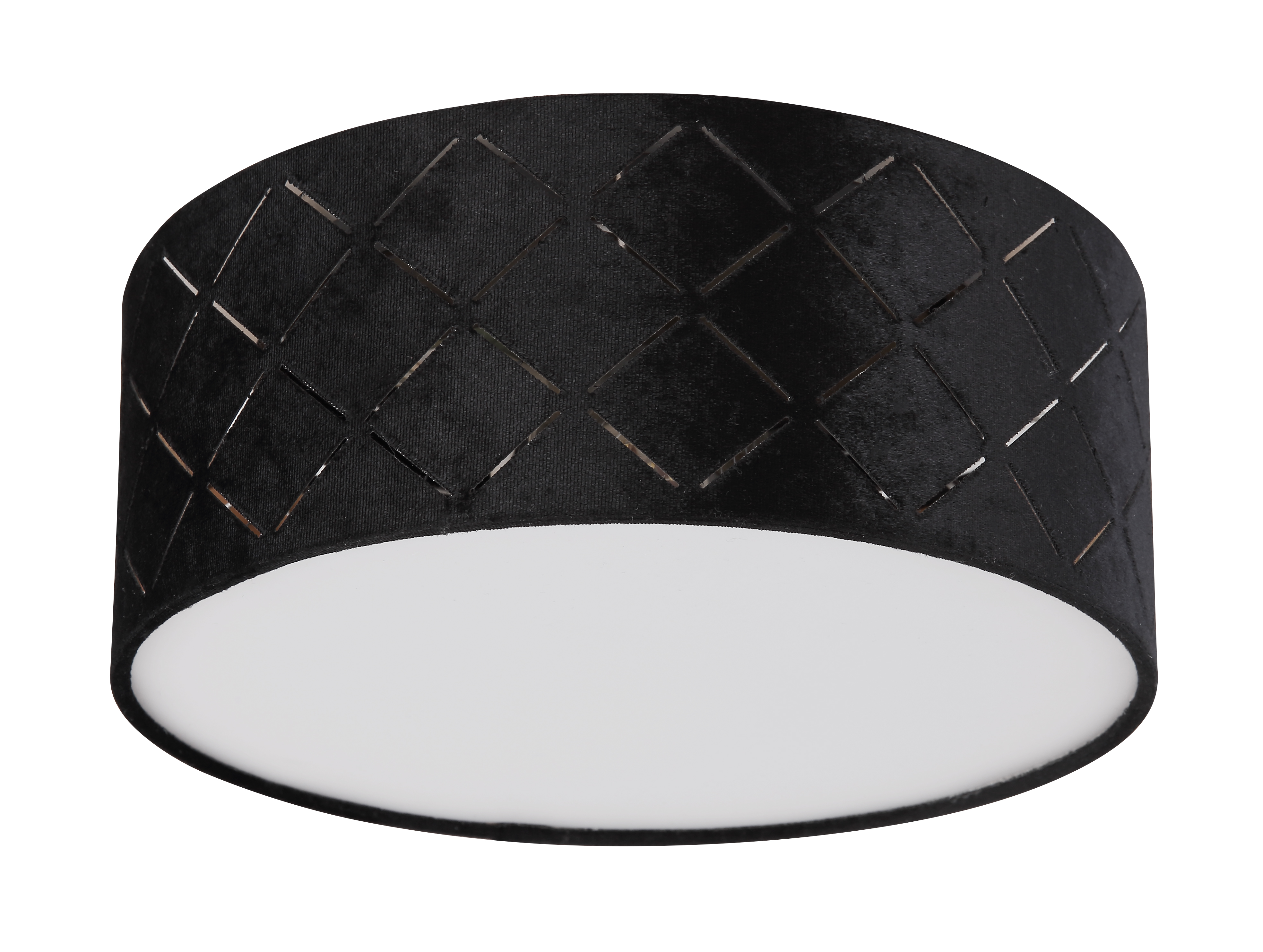Metall Deckenleuchte schwarz - schwarz - Samt Dekorstanzungen 15334D -