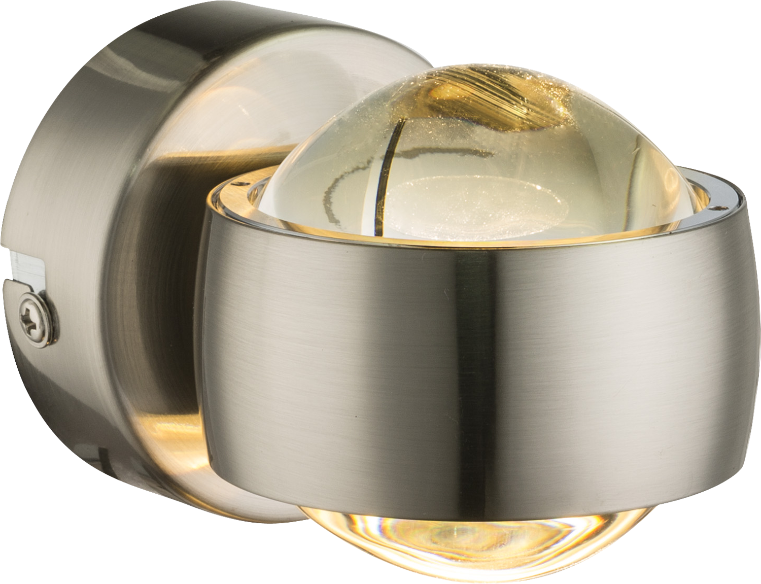 Wandleuchte - Metall Nickel matt - Glas klar - 78290