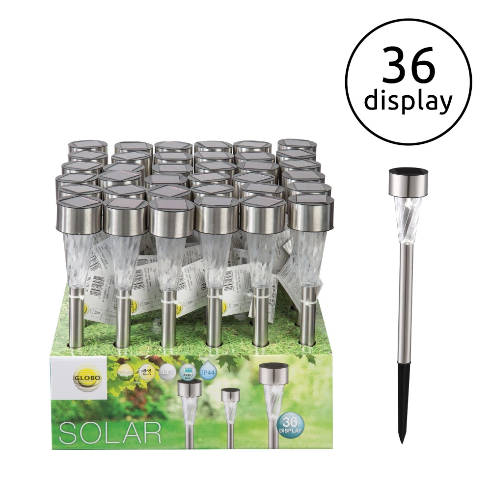 Solar light stainless steel, LED - 3387-36