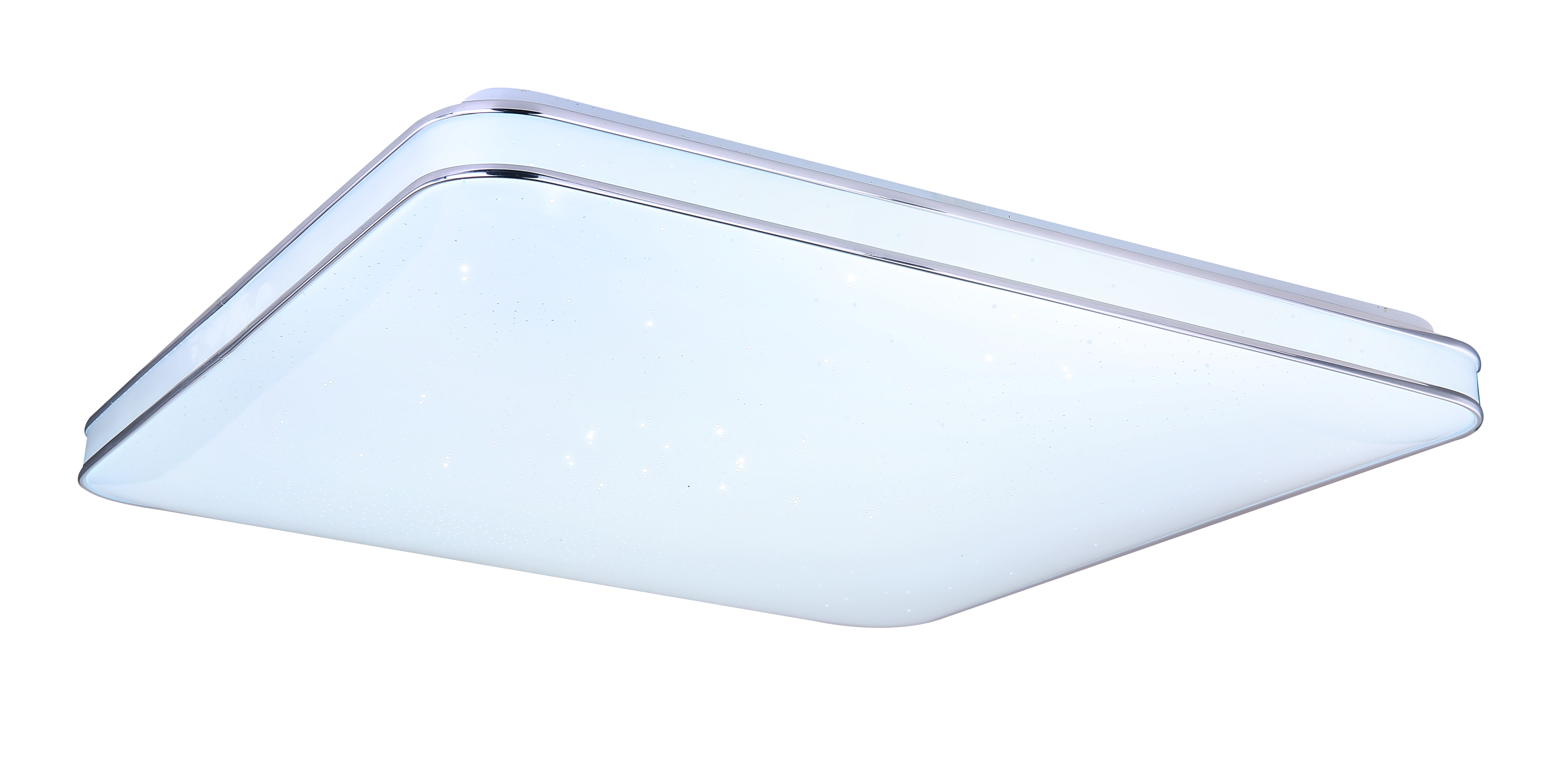 Deckenleuchte - Metall weiß - Acryl opal sparkle - 48406-48SH